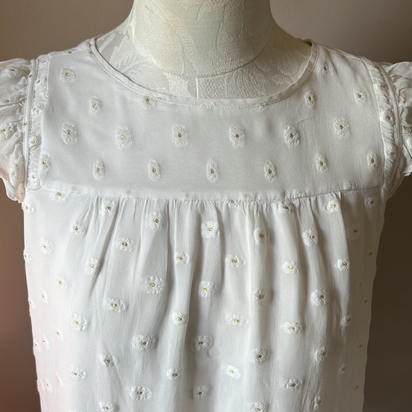 LOFT white eyelet sleeveless top. - Picture 2 of 4
